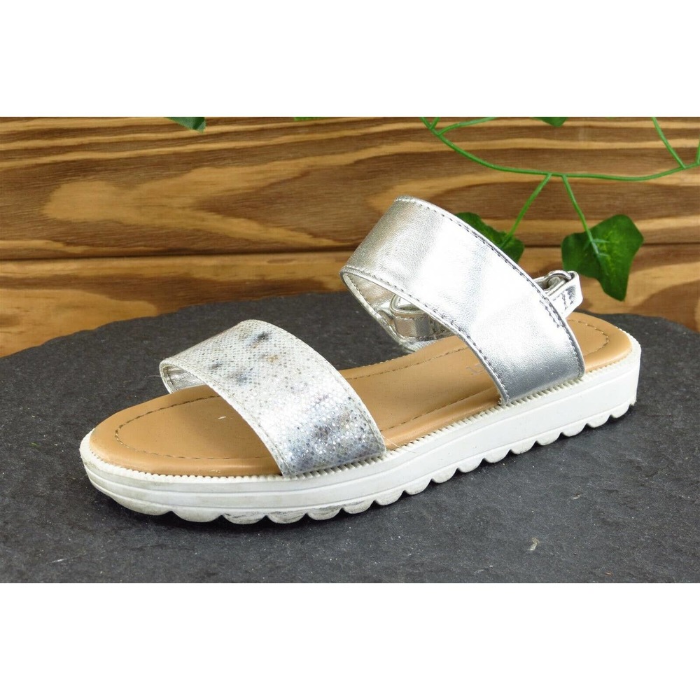 Nine West Toddler Girls 12 Medium‎ Silver Ankle Strap Synthetic